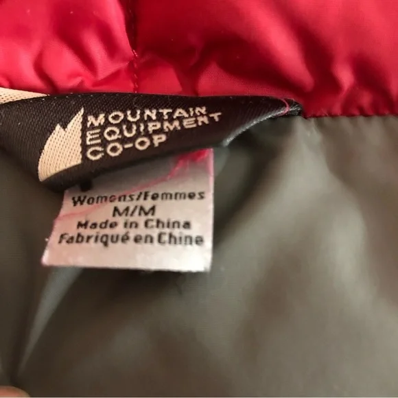 MEC pink puffer down vest.  Zip up. Zipper pockets.  Stuff sac inner pocket. EUC - Picture 3 of 8
